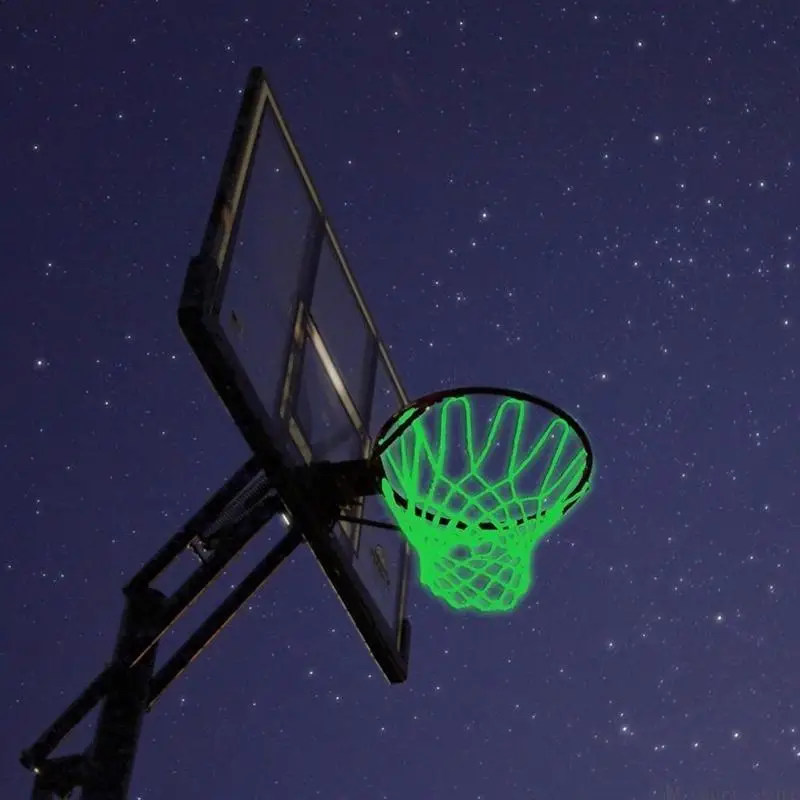 

31BE Glowing Basketball Net Outdoor Training Luminous Mesh Nylon Basketball Hoop Net