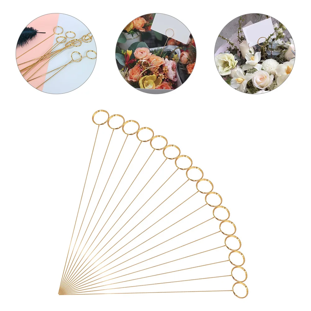 30 قطعة حاملي بطاقات الأزهار المعدنية مقاطع زهرة مذكرة صور بطاقة تقف لحفل الزفاف حفلة موسيقية عيد ميلاد مهرجان الأزهار هدية ديكور للطاولات #2