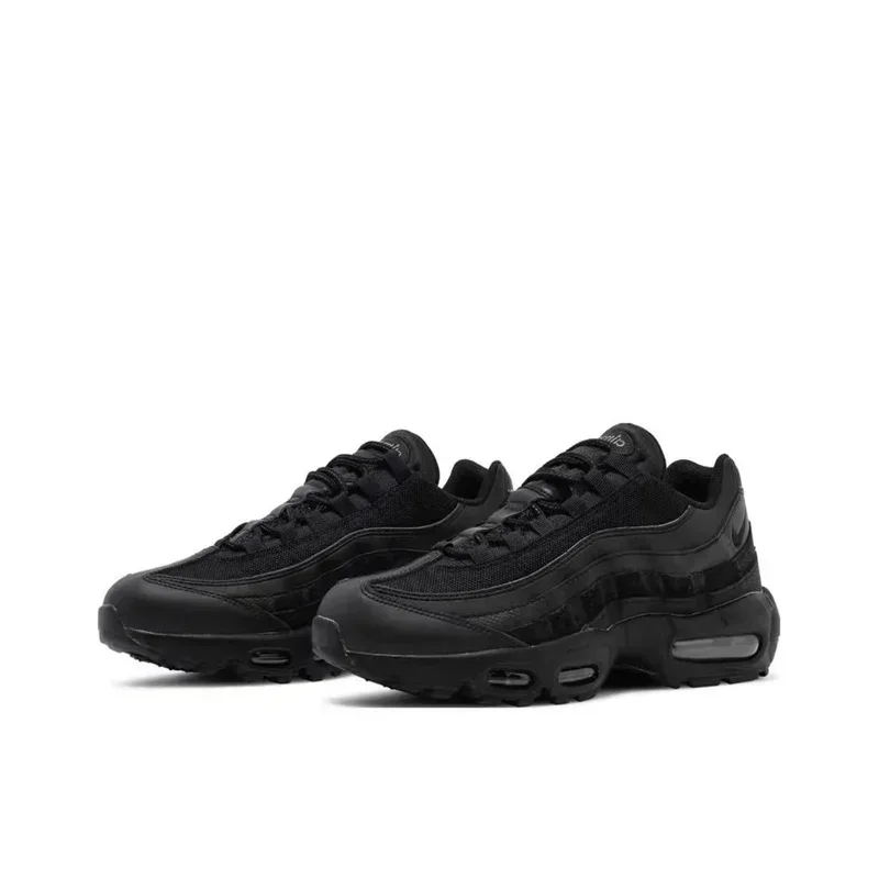 Nike Air Max 95 Essential 'Triple Black' CI3705 001 Shock Absorption for Women Men Christmas Gifts