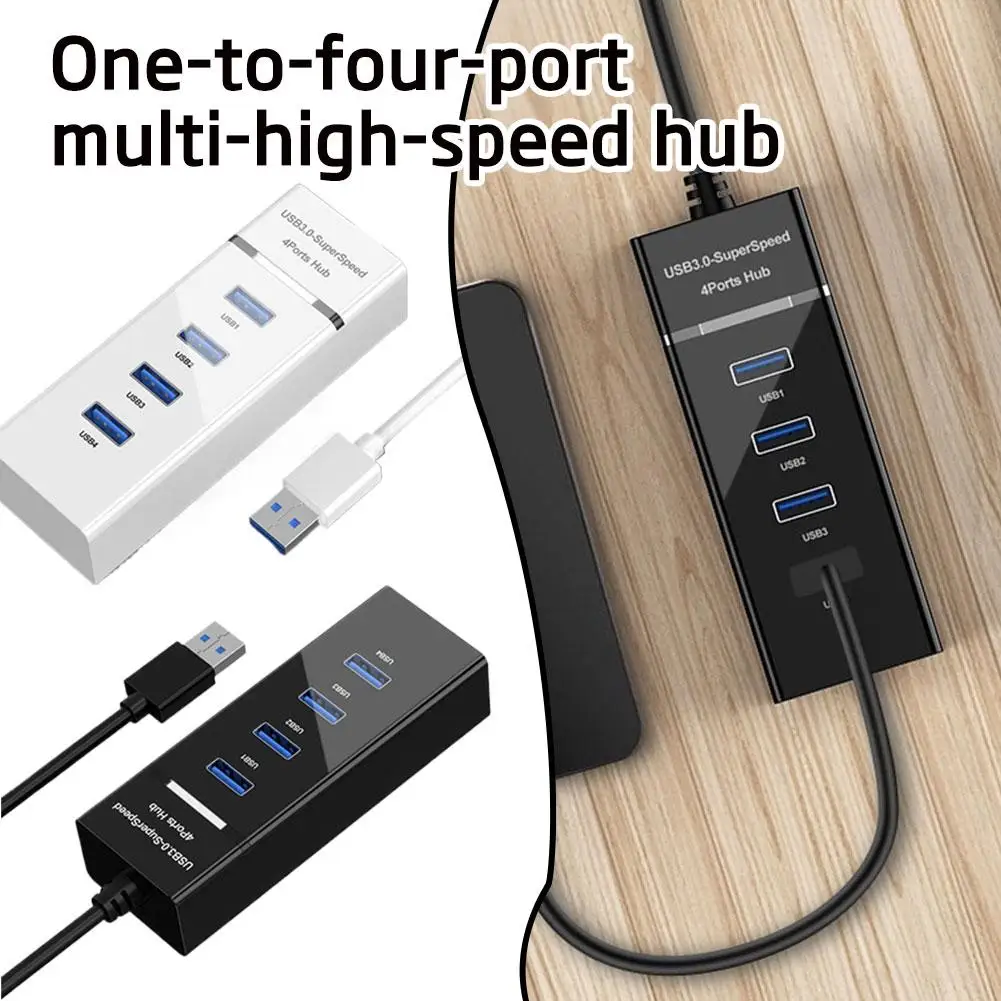 4-Port USB Hub 3.0 نقل البيانات عالي السرعة USB3.0 2.0 HUB 4-IN-1 USB Port Expander USB Splitter لأجهزة الكمبيوتر المحمول HDD Flash Drives