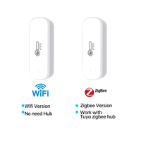Smart Home Zigbee WIFI Wireless Smart Hygrometer Thermometer Sensor Detector Alarm Compatible Tuya Google Home Alexa