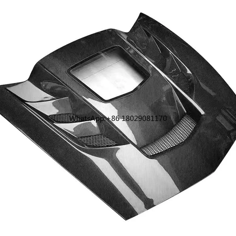 Cubierta de capó de fibra de carbono forjado transparente, C6, C7, Corvette, Chevrolet