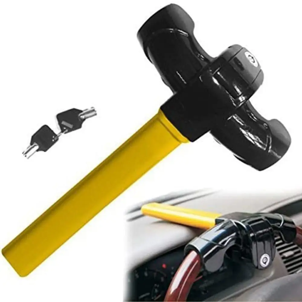 Durable Universal Car Steering Wheel Lock Heavy Duty T-Bar Steering Wheel Lock Anti-theft Locks Car