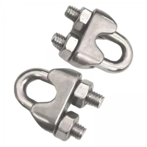 3x2 Pieces Wire Rope Clamps, Cable Clips Rigging Rope Wires Fixing Professional Hardware Fastener for Cable Fitting , Gym