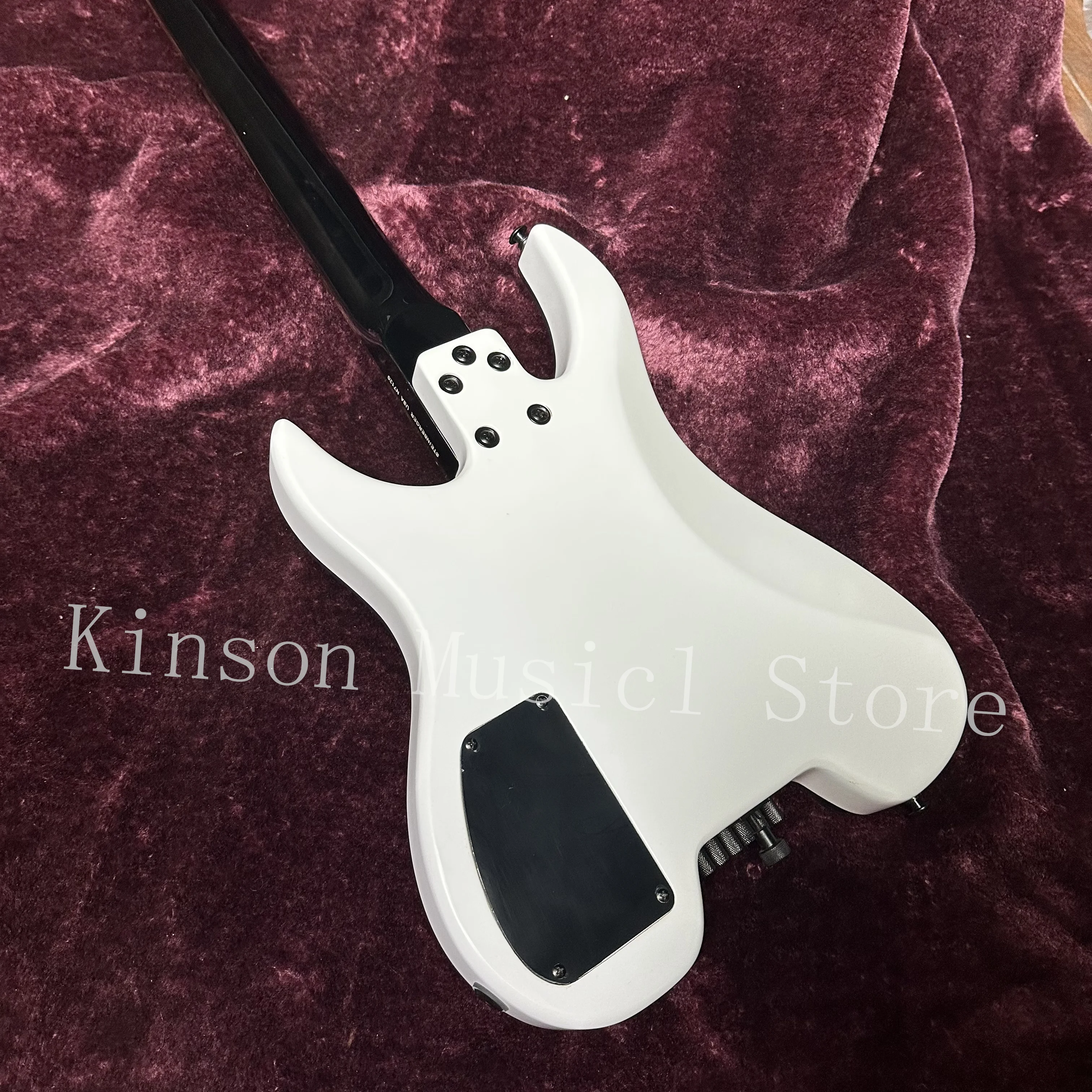 Headless Electric Guitar, Mahogany Body, white Color, Rosewood Fingerboard, Floyd Rose Tremolo Bridge, Steinberger, Free Ship