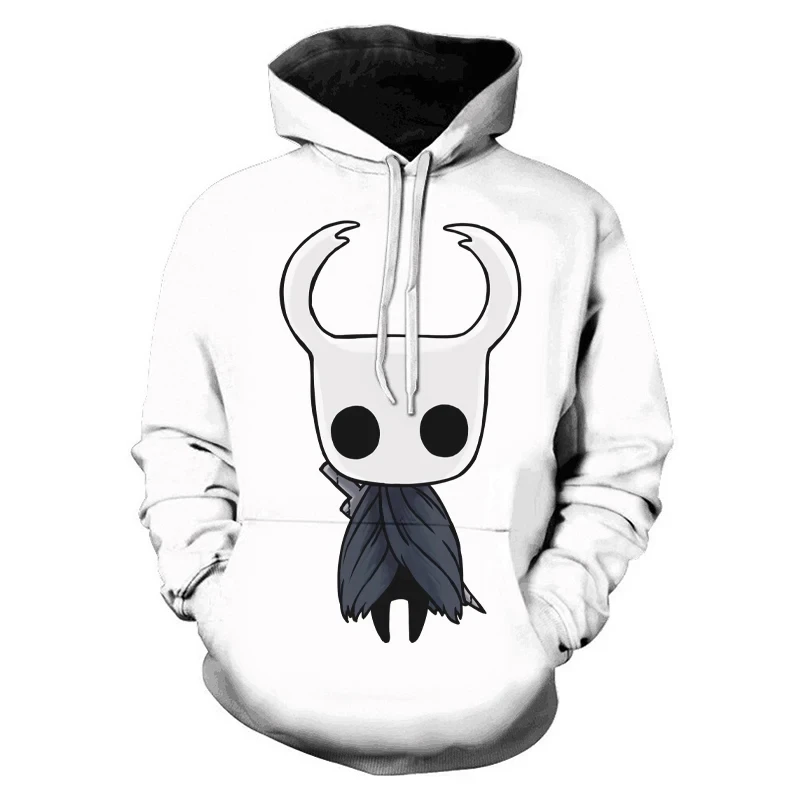 New Spring and Autumn Men's Hoodie Anime Hollow Knight 3D Printed Hoodie Unisex Fashion Street Leisure Sports Pullover