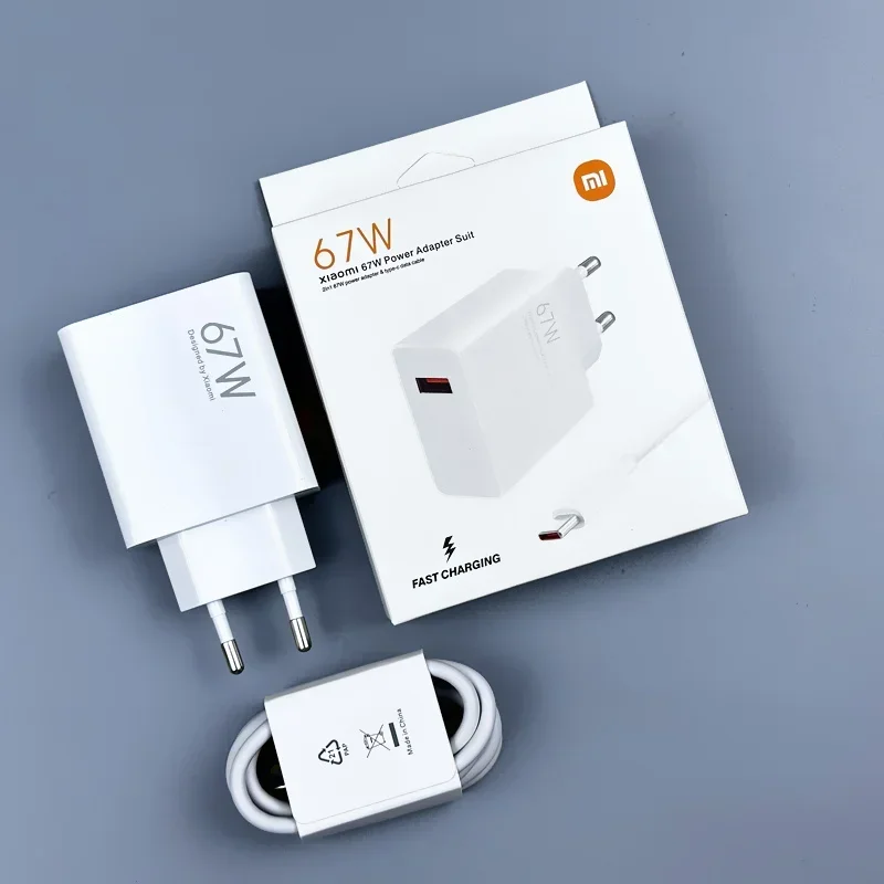 67W Xiaomi Original-Ladegerät Turbo Charge Gan EU-Adapter 6A USB-Typ-C-Kabel für Poco X5 F5 Pro Mi 13 Lite Mix Fold 3 2 Smartphone