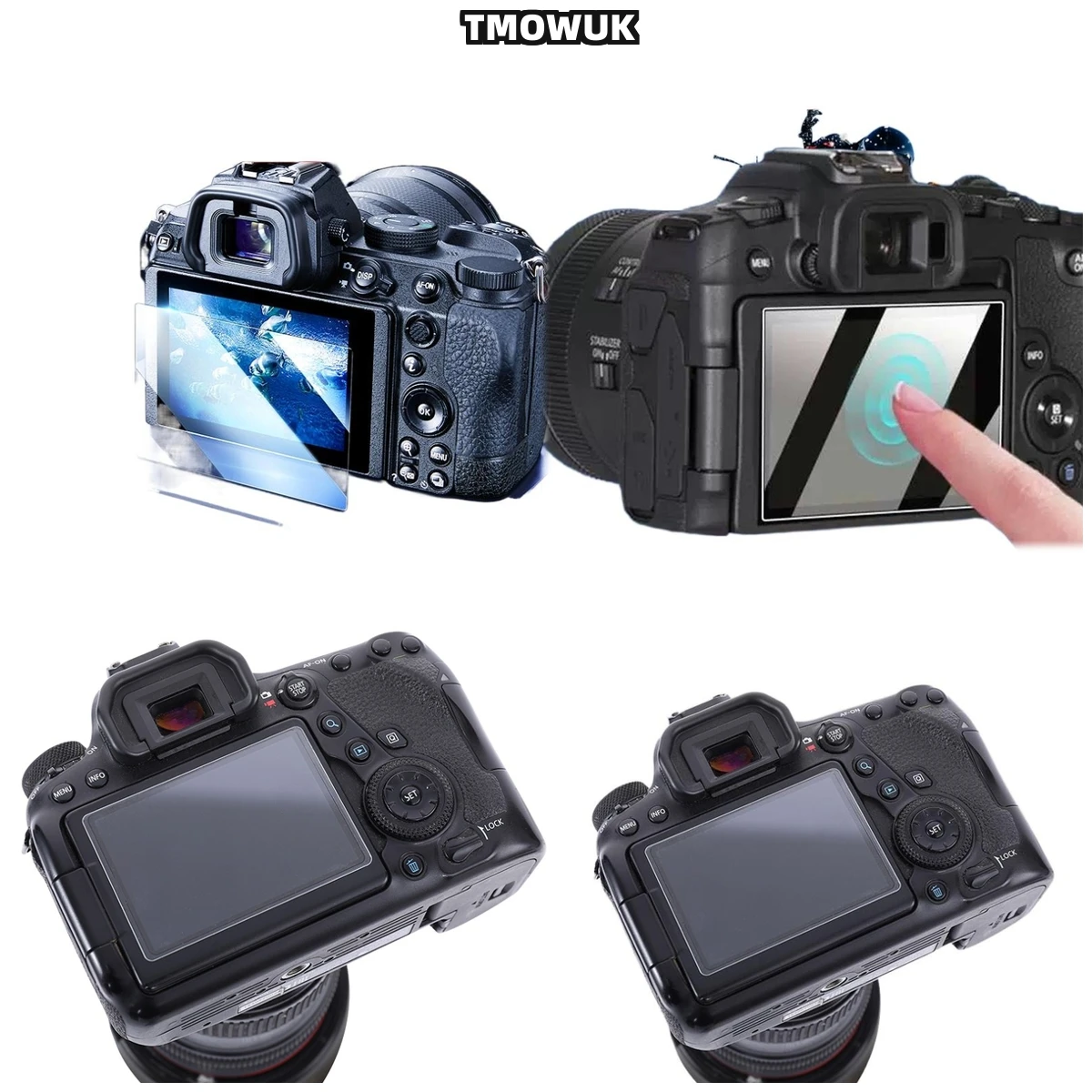 

For Nikon D3500 3300 3400 3600 3100 3200 K50 Privacy View Tempered Glass, 9H Anti-Glare HD Screen Protector With Anti-Slip Grip