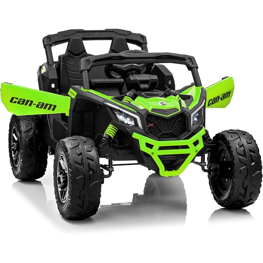 รถของเล่นเด็กนั่งขับ 24V สำหรับเด็กโต, 4x200W, รถ UTV ไฟฟ้า 2 ที่นั่ง ขับเคลื่อน 4WD/2WD, ยาง EVA, โช้คอัพ 4x4, รีโมทคอนโทรล, ขนาด L