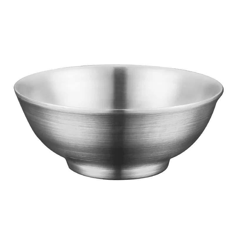 

Миска из нержавеющей стали 304, детская изолированная двухслойная миска, бытовая миска для супа с лапшой в столовой, миска для риса в студенческом общежитии
