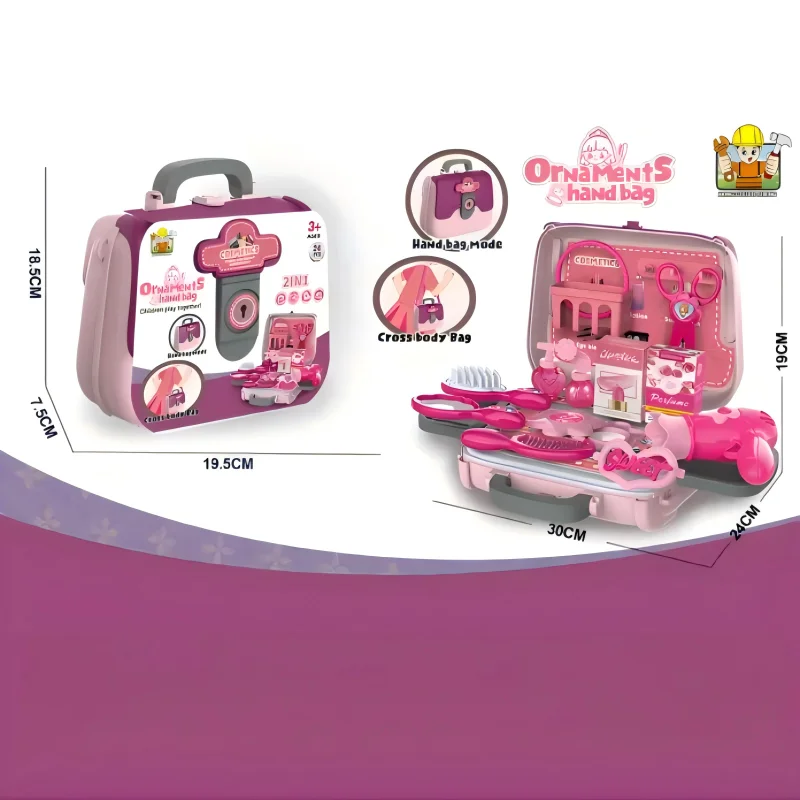 Children's Play House Toy Girl Simulation Makeup Family Bag Early Educational Kids Montessori Learning Girls Boys Birthday Toys