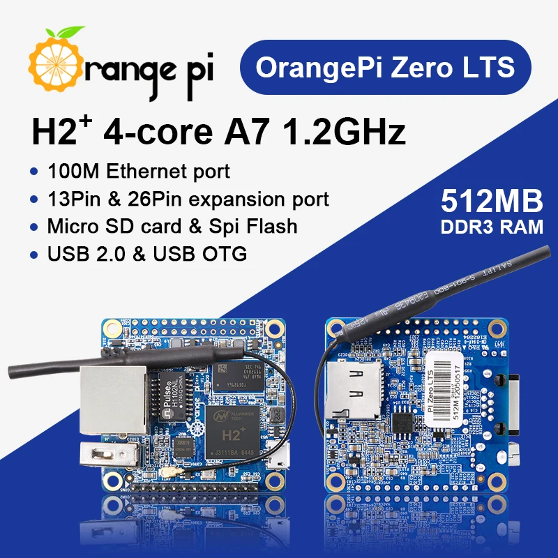 Orange Pi Zero Lts 512 MB Ram Allwinner H3 WIFI-BT Run Android 4.4 Ubuntu Debian OS Entwicklungsboard