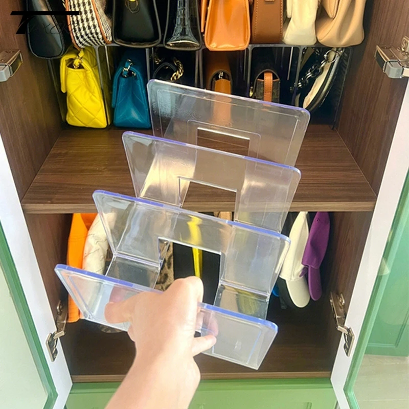Handbag Storage Box Divider Shelf Bag Storage Rack Handbag Storage Wardrobe Storage Finishing Cabinet Partition Display Case
