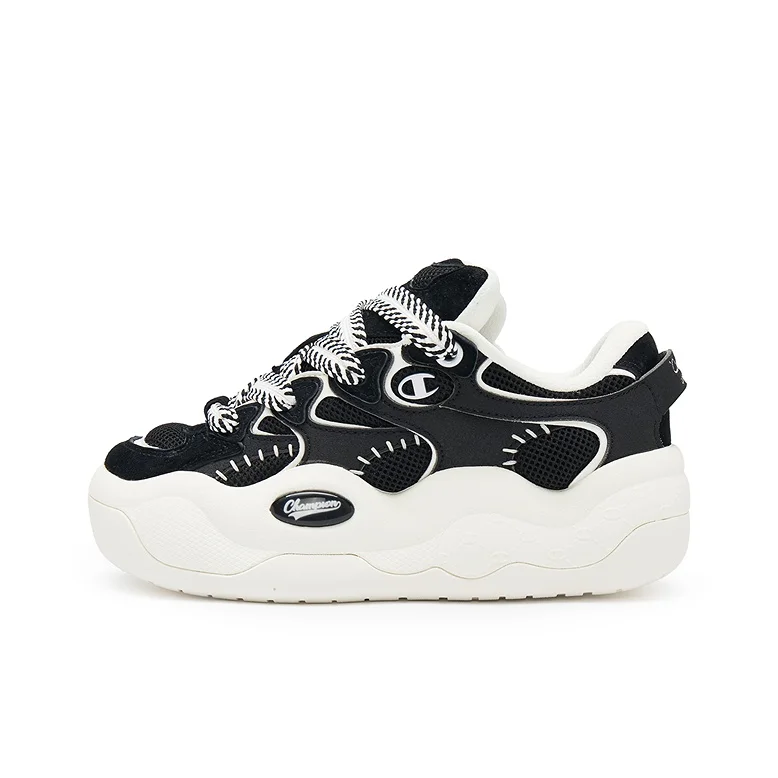 Champion Cloud Demon Cloud Monster Skateboard Shoes Men's Black/Milk White U4DFCTM06U3