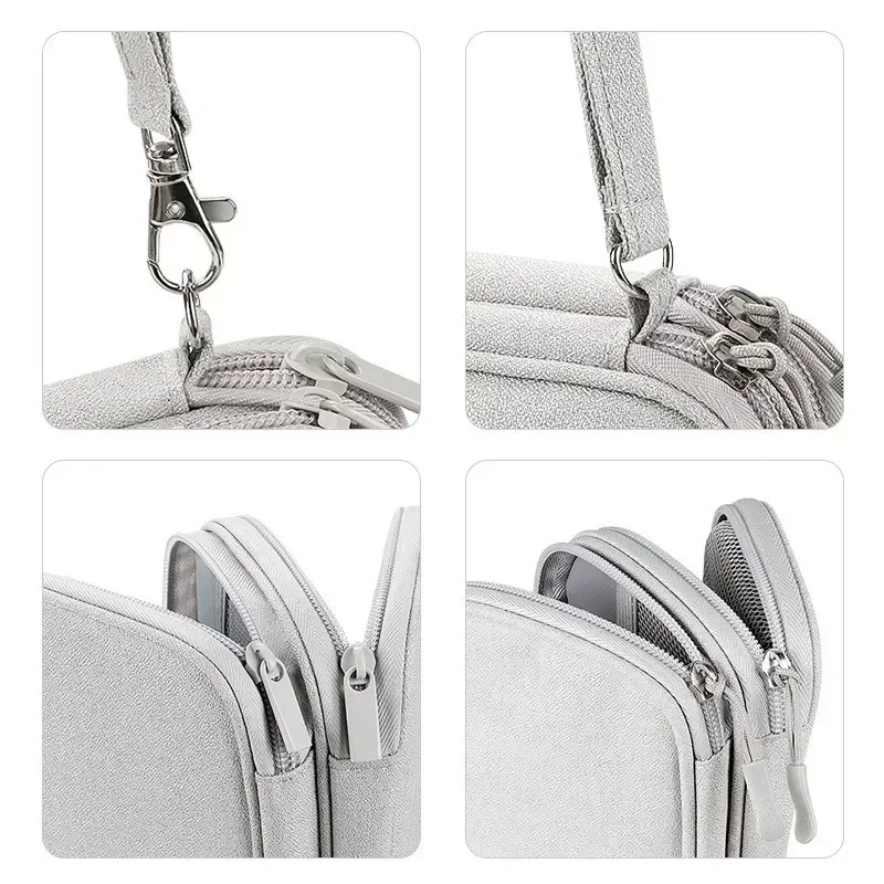 Dual Layer Travel Organiser Bag Double Zip Computer Accessory Cable USB Hard Drive Miscellaneous Organising Packing Bag