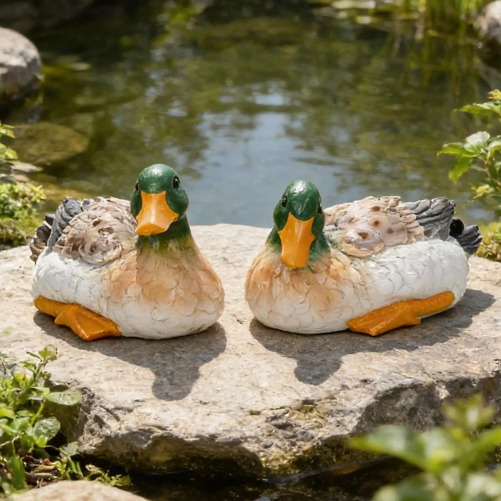 

Креативная садовая статуэтка утки из смолы, декор для двора, уличное украшение для сада, скульптура