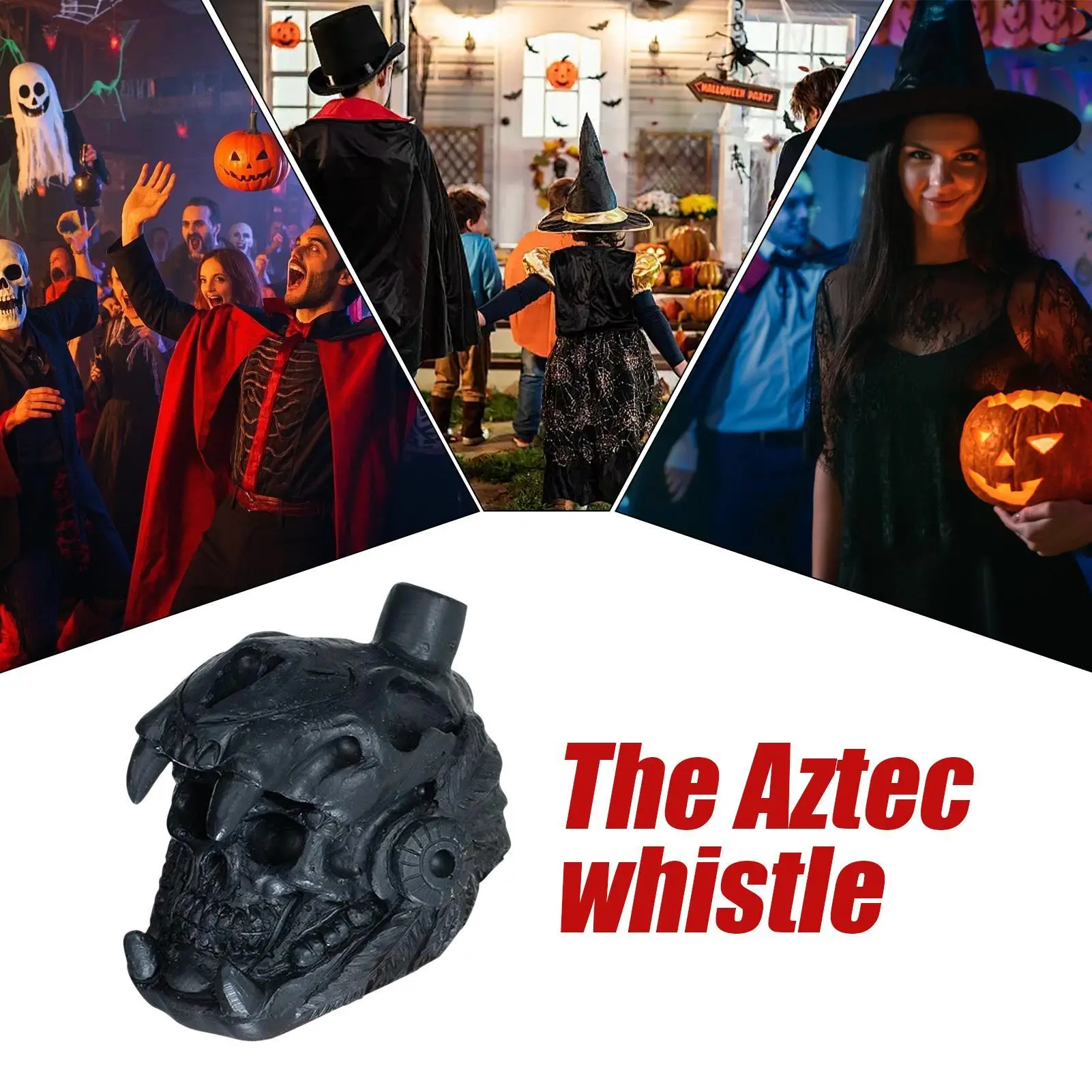 Skull Whistle Skull Loud Scream นกหวีดความปลอดภัยเสียงแบบพกพา Camping Survival อุปกรณ์เสริมสําหรับ Wilderness Dog