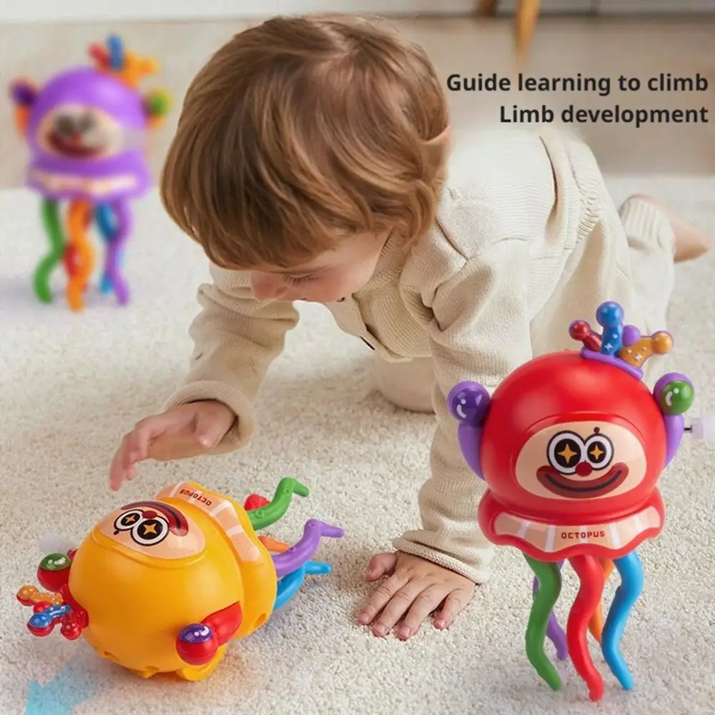 Wind Up Dancing Octopus Toy Clown Shape Crawling Dancing Toys Toddler Development Gift Kids Entertainment Gifts
