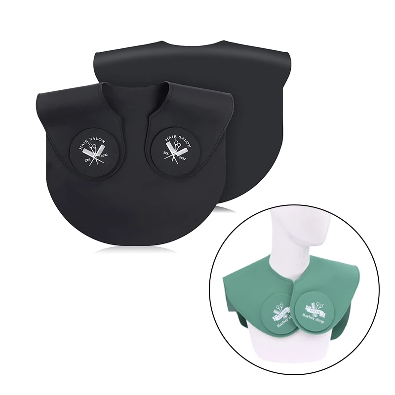 シリコンヘアカットカラー、染色ショール、理髪ケープ、ネックラップ、ガードヘアカット、ショルダーパッドスカーフ