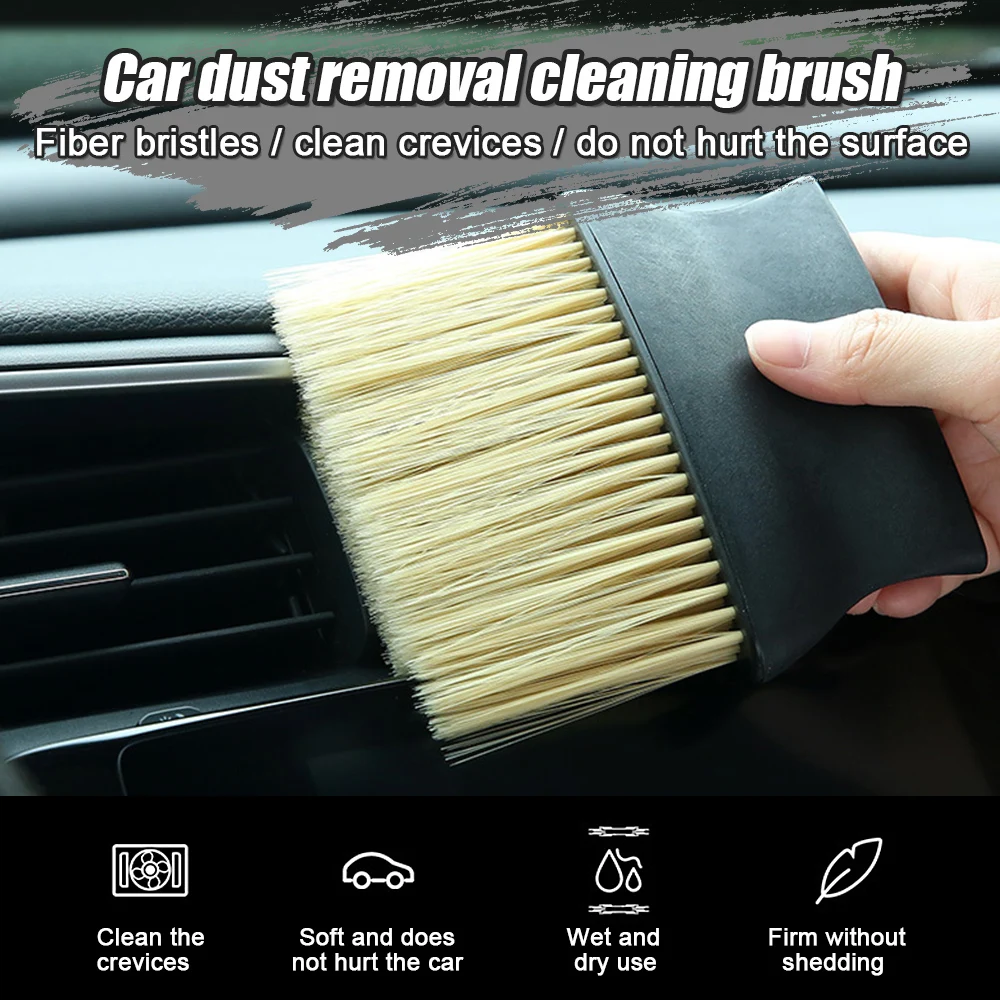 Car Interior Cleaning Tool Outlet Soft Brush Artifact Brush for Volkswagen Accessories Alcantara Car Glass Cleaner