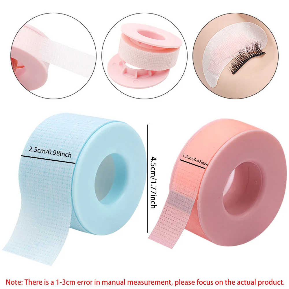 2 rouleaux de ruban adhésif en Gel de Silicone pour Extensions de cils, facile à déchirer, respirant, fournitures d'outils de levage médical microporeux