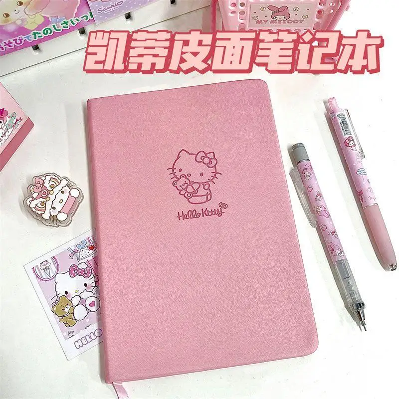 Kawaii Sanrio Hello Kitty Anime Notebook High Appearance Thickening Student Diary Book Simplicity Cute Cartoon Children Gifts