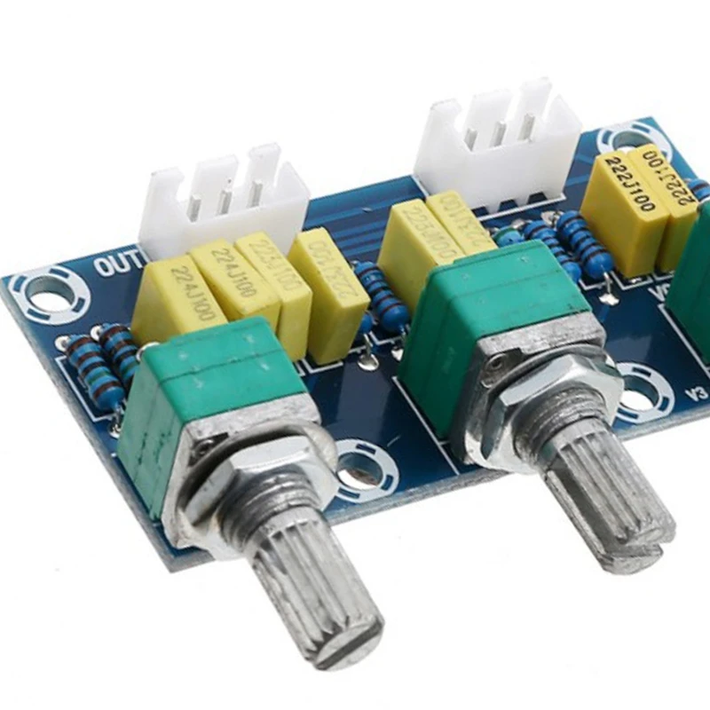 XH-M802 เครื่องขยายเสียงสูงและต่ําแรงดันไฟฟ้า Mixer TONE BOARD Volume Control ซับวูฟเฟอร์ PCB ปรับ Amplificador