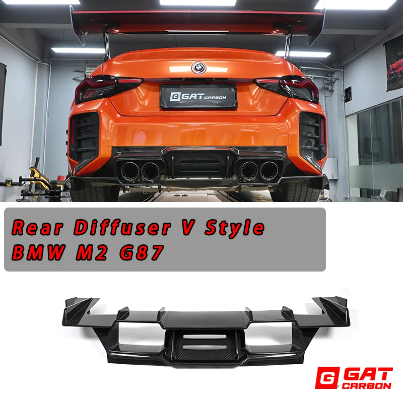 

For BMW M2 G87 V Style Rear Diffuser Dry Carbon Fiber Body Kit
