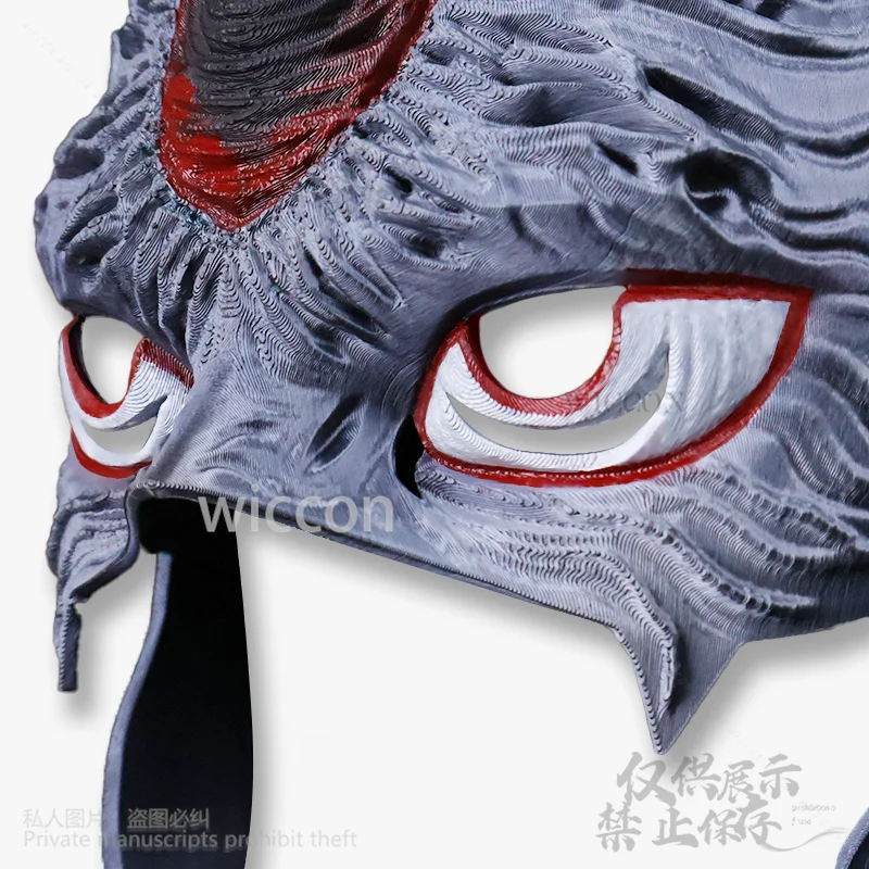 أنيمي دان دا دان جين إنجوجي تأثيري ثلاثية الأبعاد البلاستيك الصلب جعل كوس نصف الوجه هالوين عيد الميلاد زي الدعائم اكسسوارات مخصصة