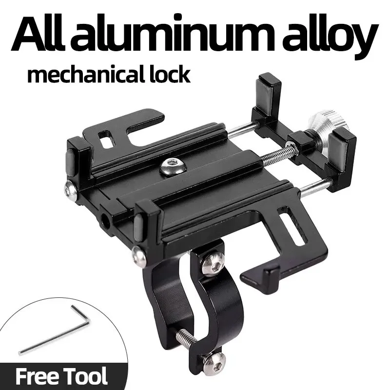 Phone Holder Motorcycle Electric Bicycle Smartphone CNC Aluminum Alloy Bracket Five Claws Mechanical Bike Phone Holder image 3