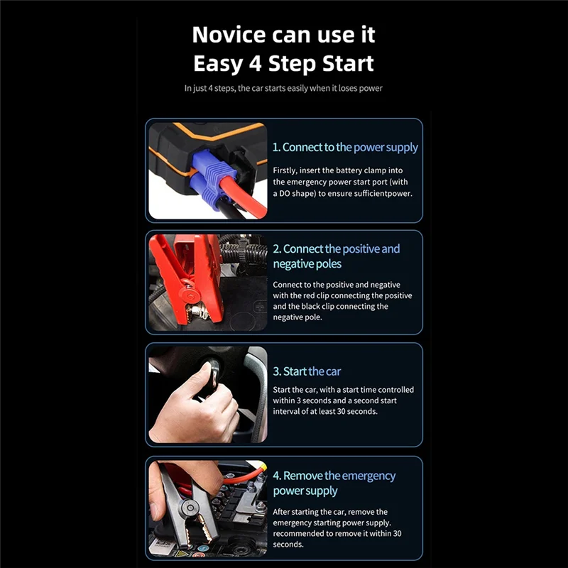 

AB56-Car Jump Starter Air Inflation Portable Charging Pump All-In-One Machine Car Battery Power Bank Charger Air Pump