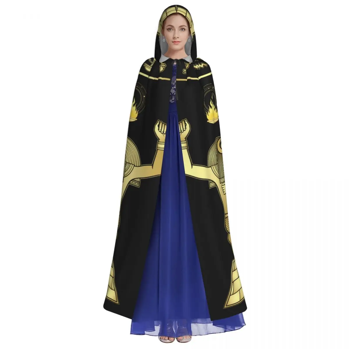 Egyptian God Ra And Seth Unisex Cloak with Hood Cloak Vampire Witch Cape Cosplay Costume