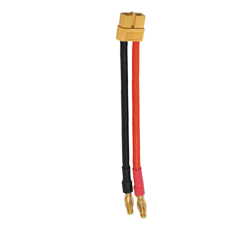 1/2Pcs XT60 Female Plug Adapter to 4.0mm Gold Plated Banana Plug Charge Lead Cable 12awg 10cm for Lipo Battery