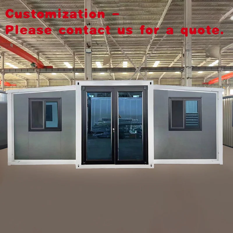 

custom.40ft Expandable Container House Prefabricated Office Foldable Sandwich Panel Steel Material Outdoor Shop Bedroo