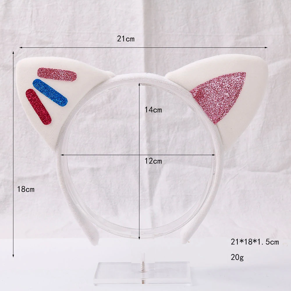 Ободок для волос плюшевый с кошачьими ушками и лисьими ушками