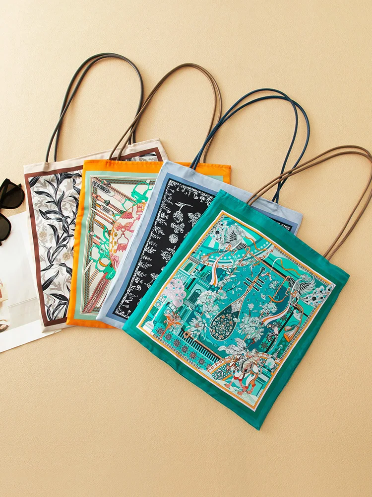 

Шелковая тяжелая атласная сумка через плечо с национальным принтом, повседневная простая сумка-конверт из мягкой кожи на молнии, складная сумка-конверт