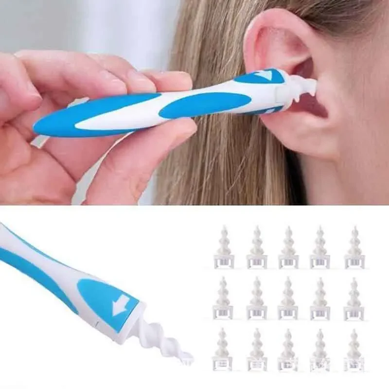 Ear Cleaner Silicon Ear Spoon Tool Set 16 Pcs Care Soft Spiral For Ears Cares Health Tools Cleaner Ear Wax Removal Tool