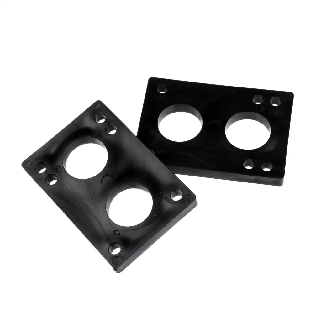 2x1 Pair Replacement 6mm Black PE Longboard & Skateboard Shock Pads