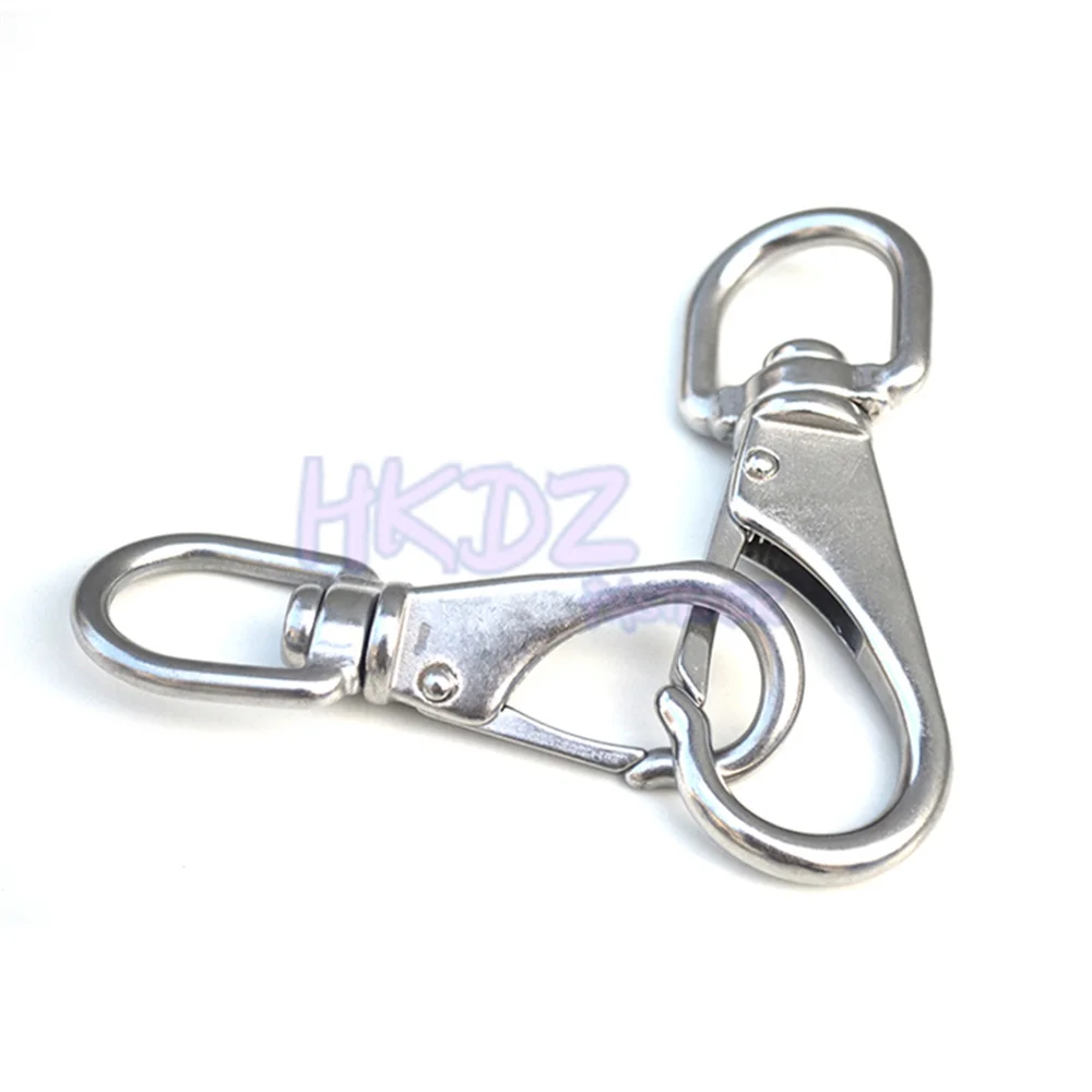 1PCS Universal Hook Rotating Ring Chain Buckle Universal Spring Buckle Dog Chain Fitting Joint 0# 1#  2#  3# 304 Stainless Steel