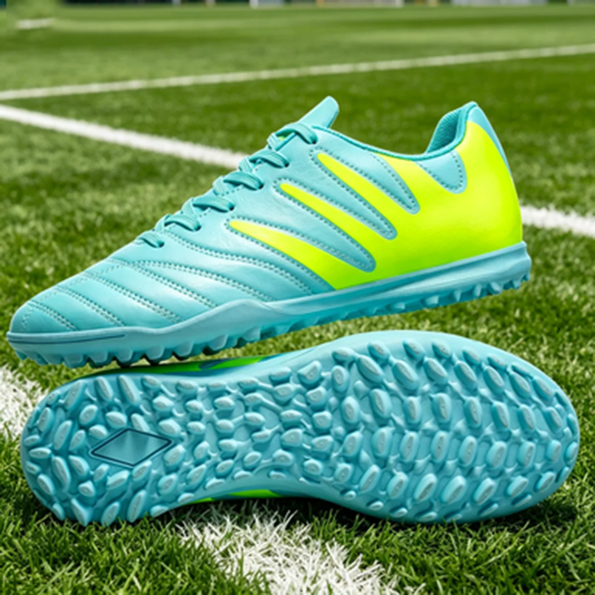

TF Football Boots Youth Outdoor Training PU Upper Rubber Cleats Anti-slip Wear-resistant Sport Shoes