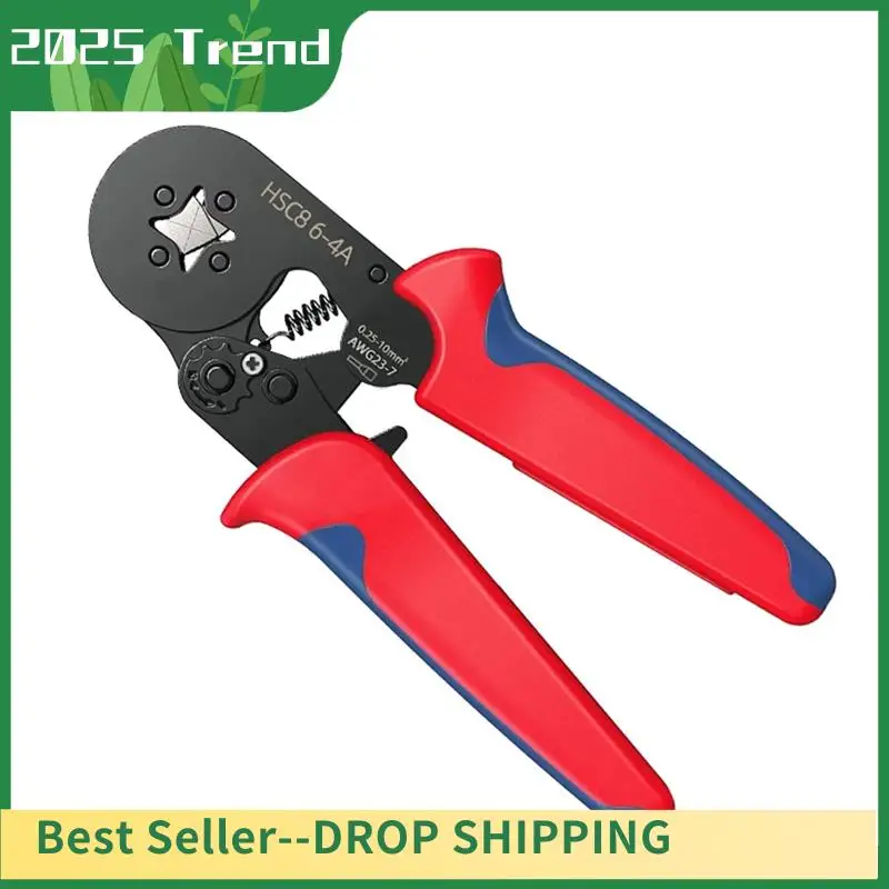 

HSC8 Cable Wire Crimper Crimping Tool Plier Set 6-4/6A 23-7AWG Self 1200Pcs Cord End Bootlace Ferrules Terminals Kit