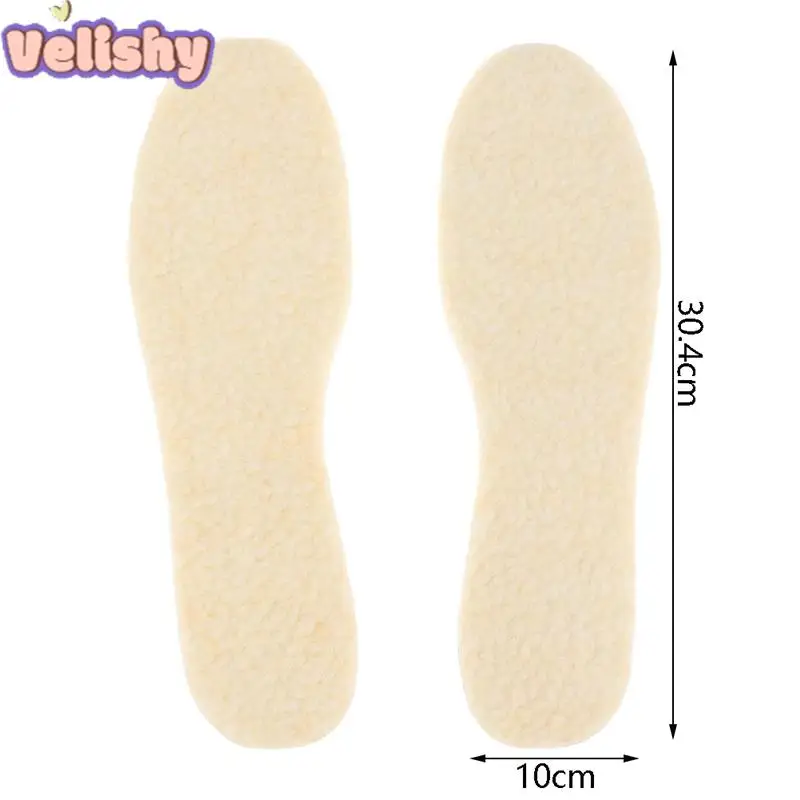 1 Pair Of Aluminum Foil Lamb Wool Insoles For Winter Warm Moisture-Proof Soft Sweat-Absorbing Breathable Plus Velvet Insoles image 6