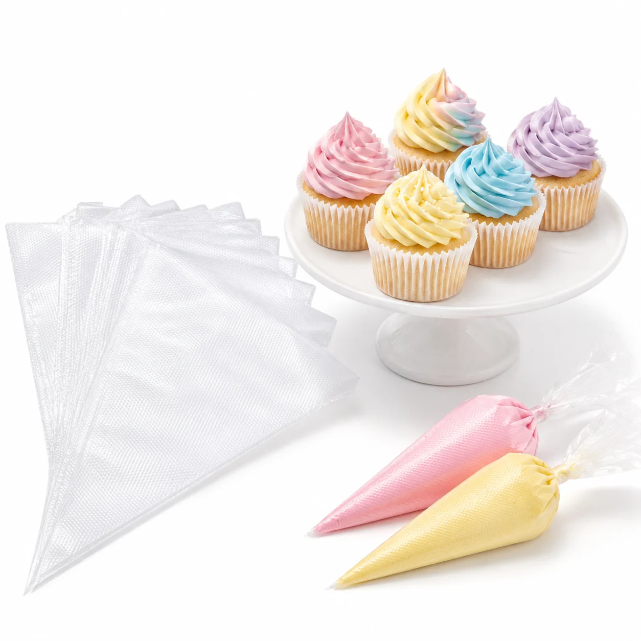 Homemade Food Snacks - 100 Stück Verstärkte Einweg-Spritzbeutel, Lebensmittelecht, Auslaufsicher,