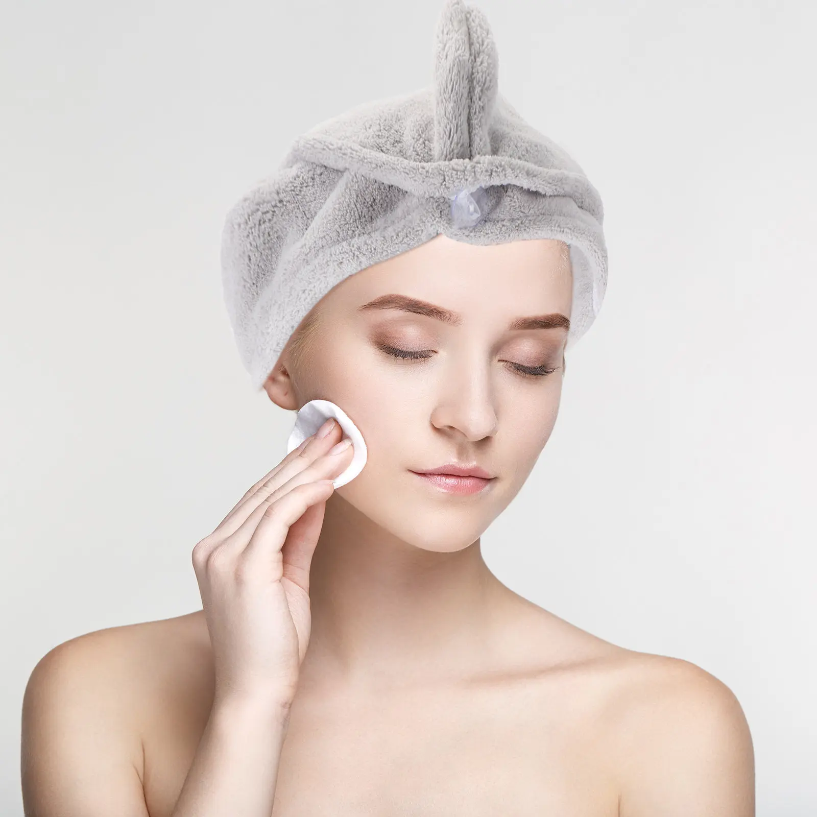 Paquete de 3 Toallas de Pelo Super Absorbentes de Secado Rápido, Turbante de Algodón Ligero y Cómodo para Mujer, para Ducha, Baño, Piscina, Playa y Deportes