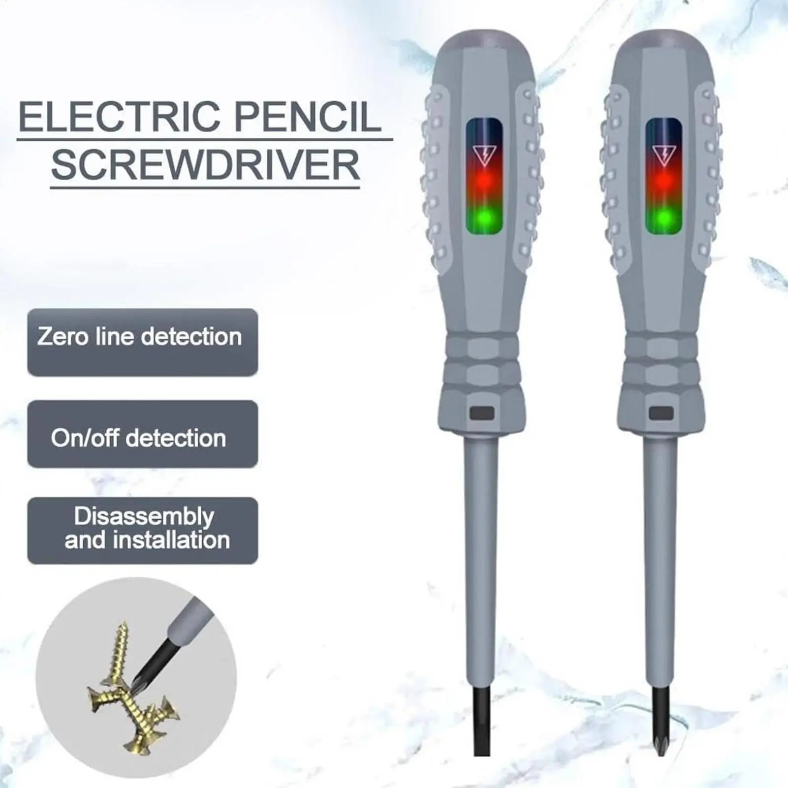 Screwdriver Electricity Detector 2-in-1 Voltage Test Pen Torque Magnetic Screwdriver Wire Tester Electrical Current Test Tool