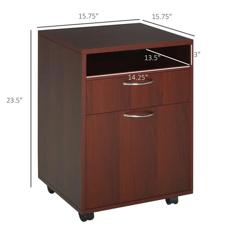 Armadietto portaoggetti mobile per un facile accesso ed un'organizzazione efficiente di forniture e strumenti, design versatile e compatto