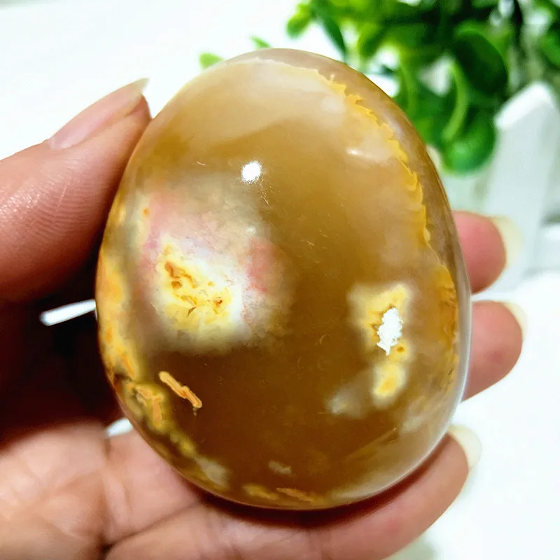 Natural Lace Stone Flower Type Agate Palm Witchcraft Supplies Meditation Spiritual Decor Home