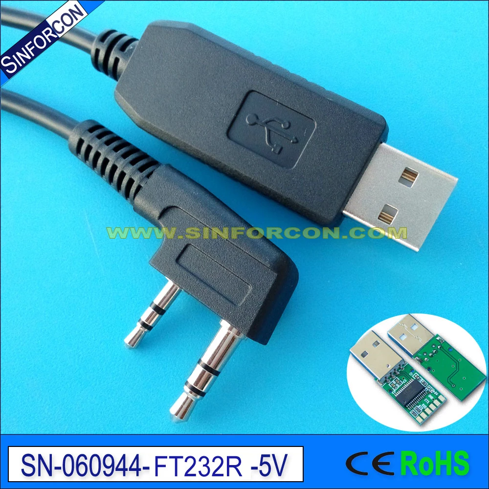 FTDI USB to Kplug for BAOFENG UV-5R/5RA/5R 5RE UV3R BF-480 BF800 Radio Programming Cable