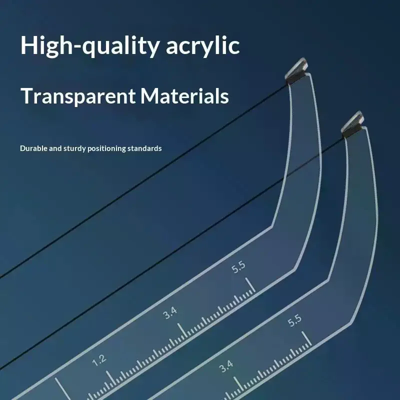 Microblading الحاجب رسم الخرائط حاكم تجميل دائم الحاجب سلسلة قبل الحبر الوشم القوس والسهم خط الرسم أداة مساعدة