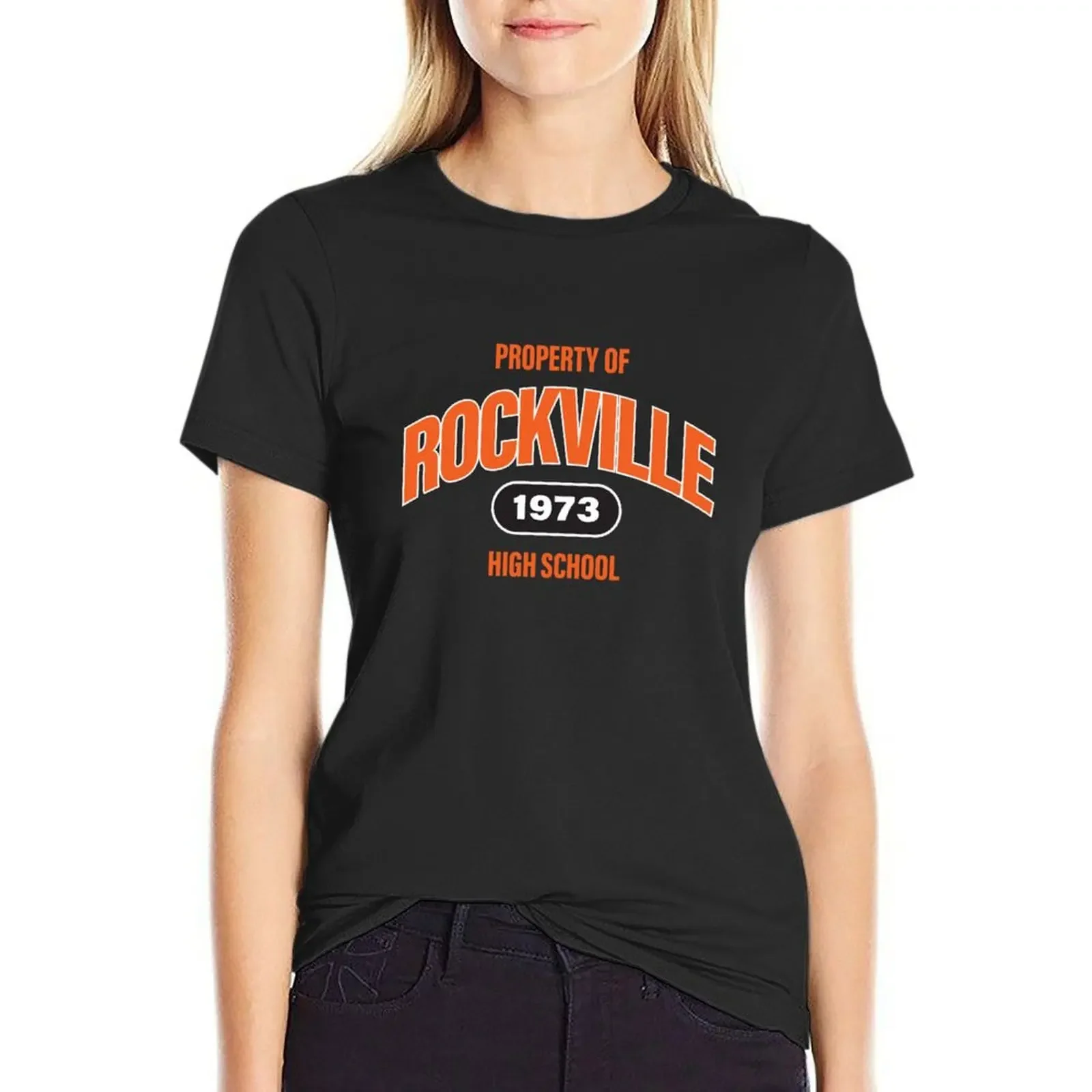 Property of Rockville High School 1973 T-shirt female korean fashion cute t-shirts for Women